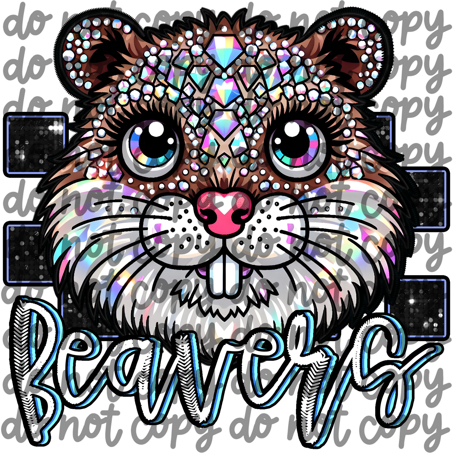 Beavers Faux Embroidery