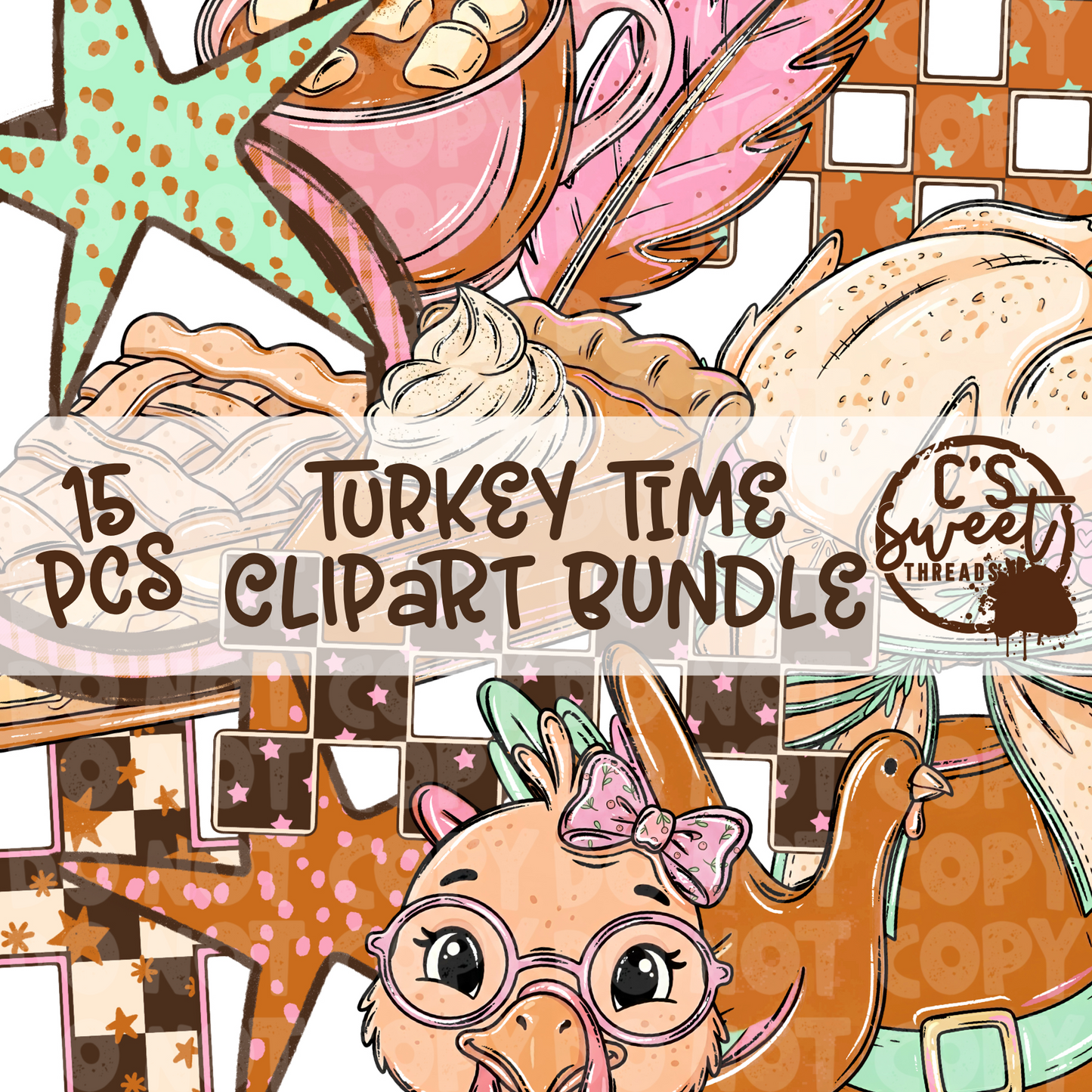 Turkey Time Clipart Bundle