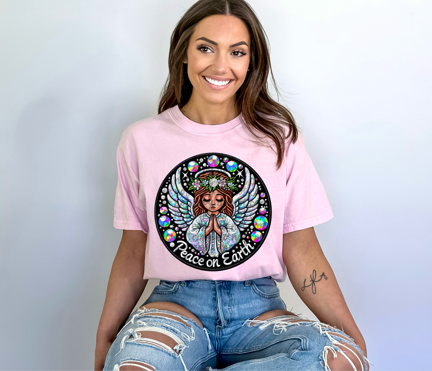 Peace on Earth Faux Embroidery