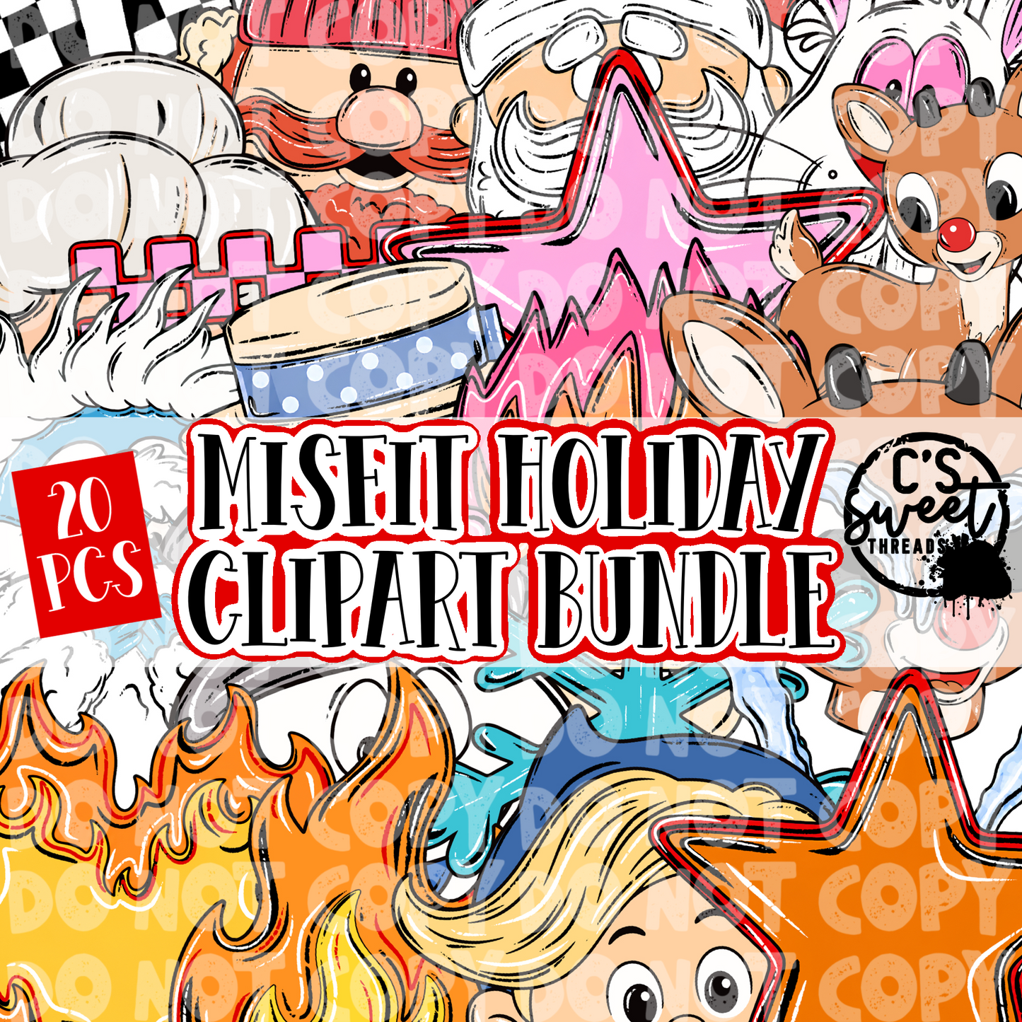 Misfit Holiday Clipart Bundle