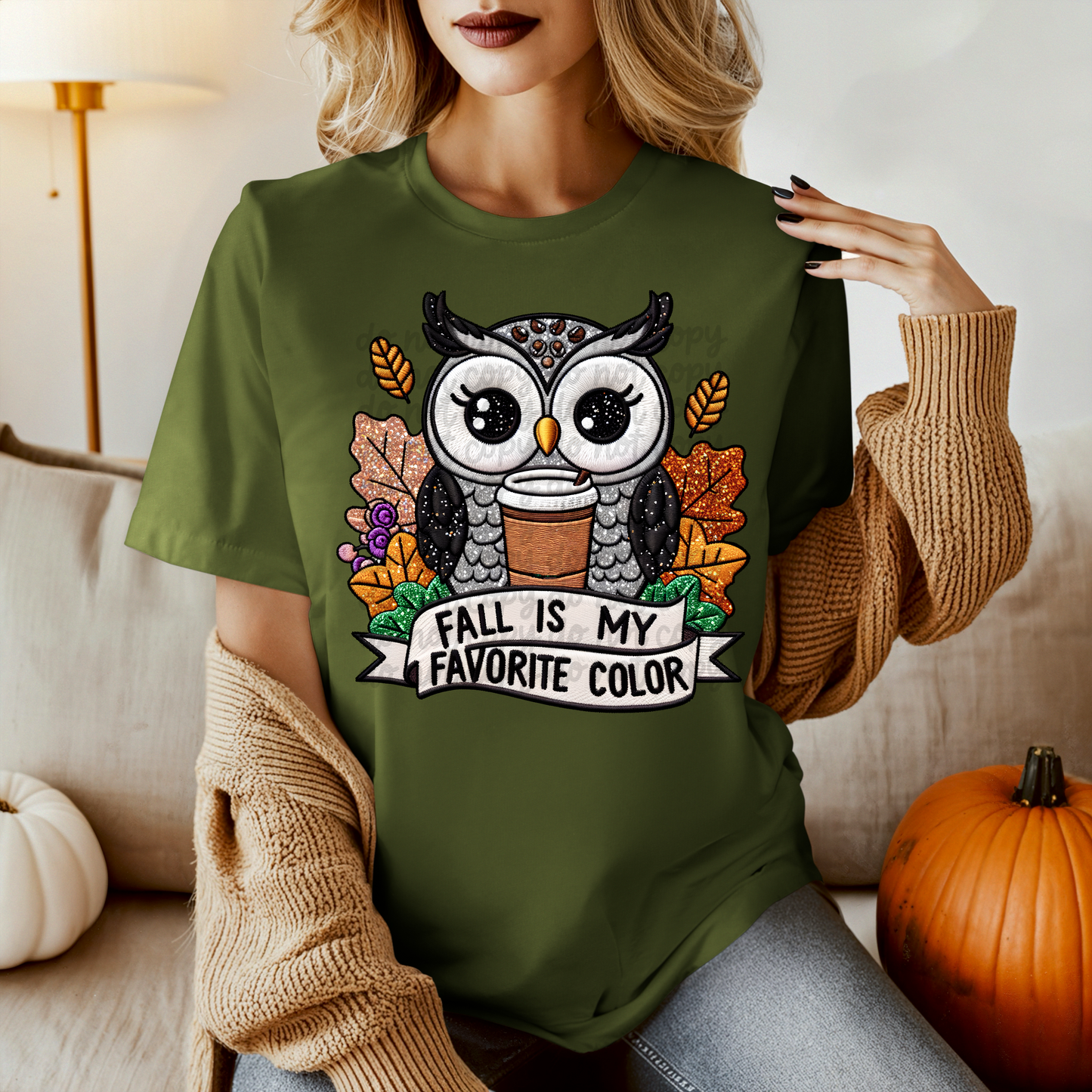 Fall Is My Favorite Color Faux Embroidery