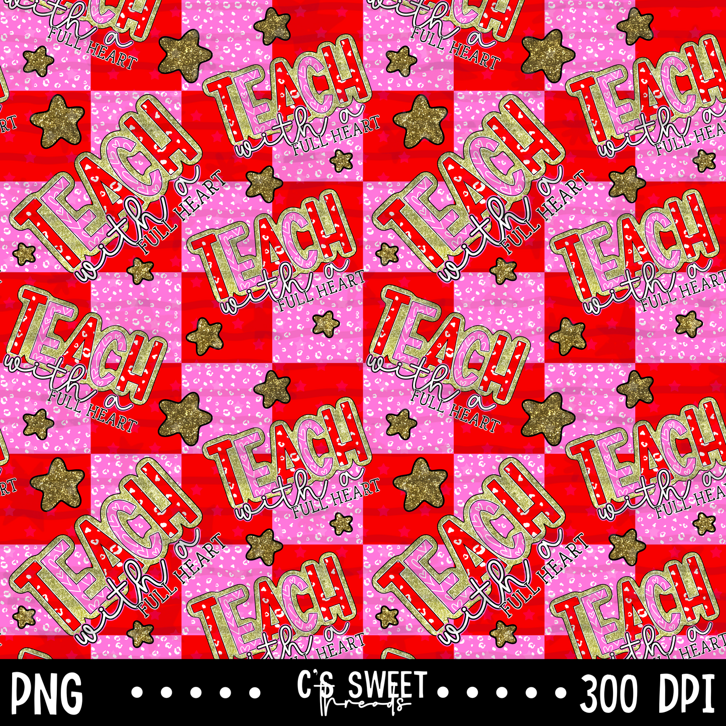 Teach With A Full Heart Seamless