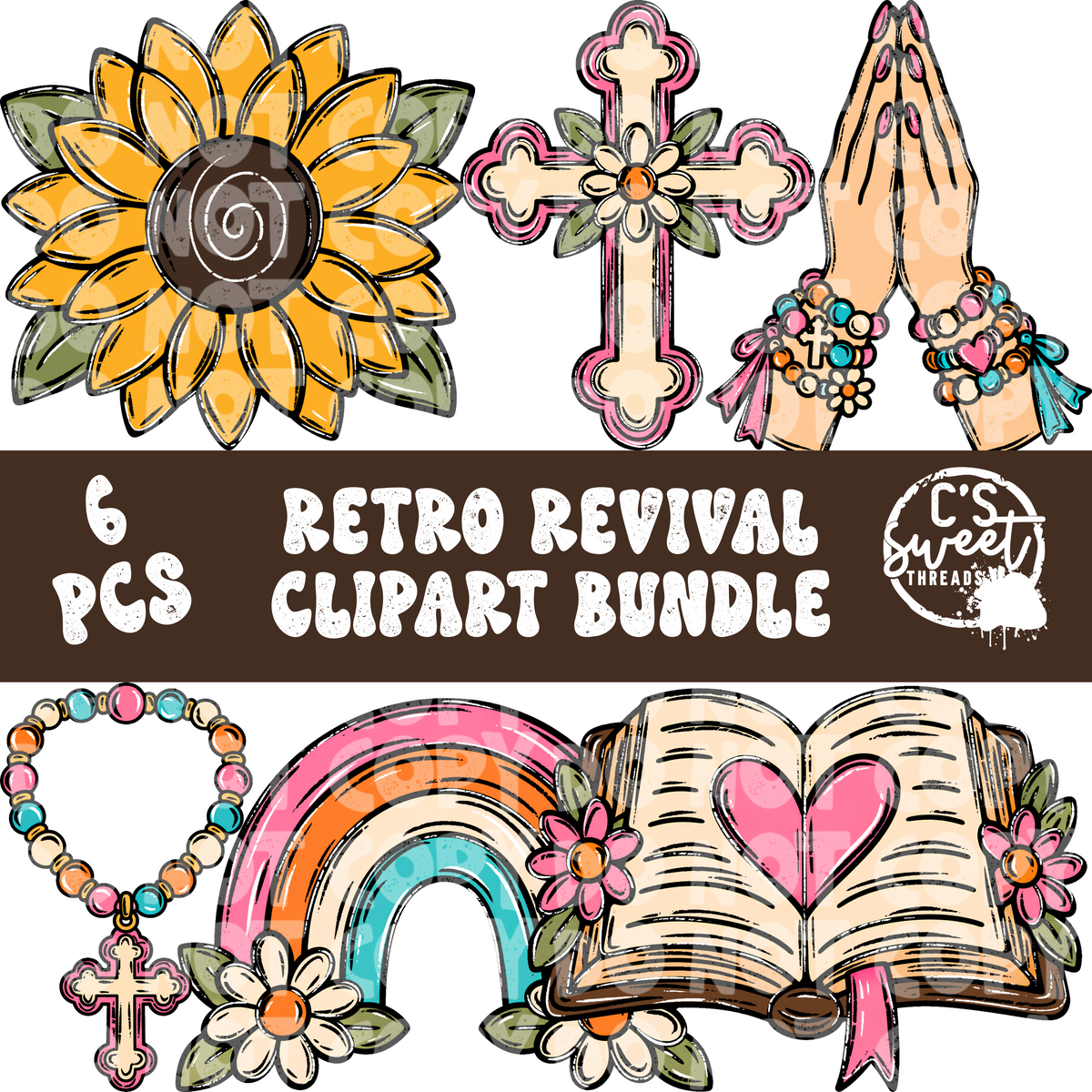 Retro Revival Clipart Bundle