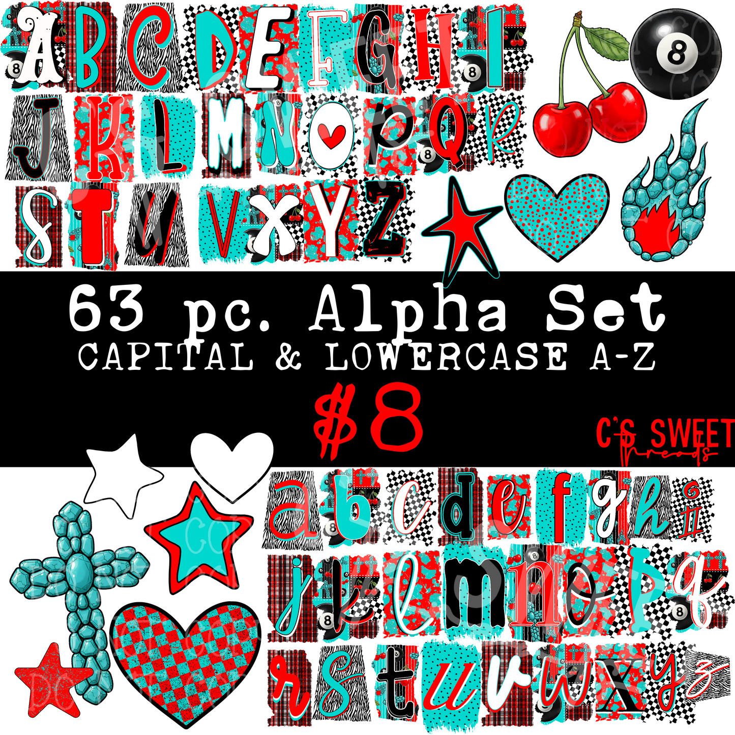 CST Wild Mama Alpha Set + Clipart Pieces