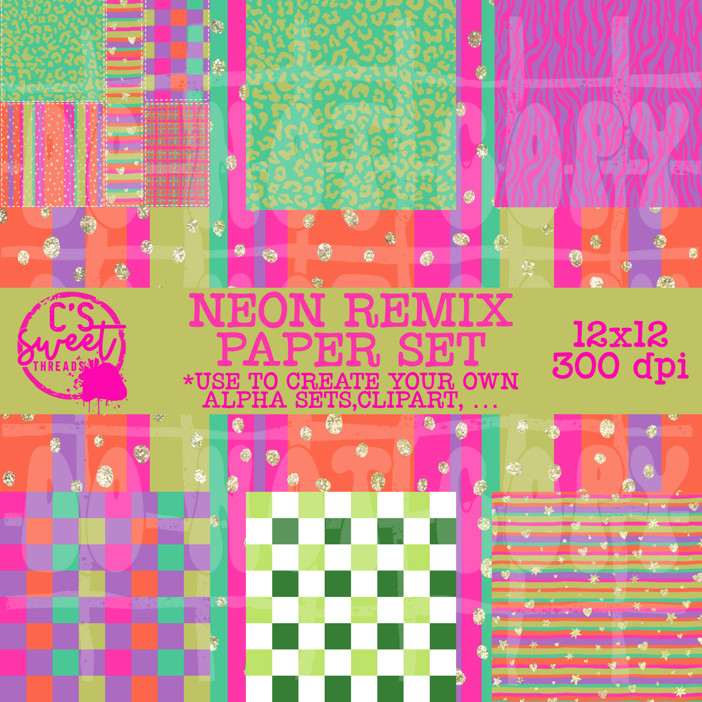 Neon Remix Paper Set