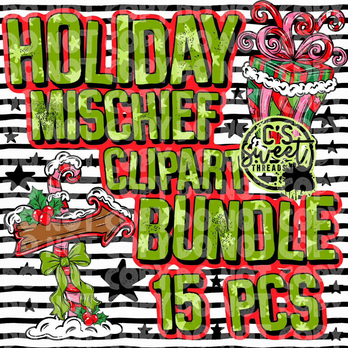 Holiday Mischief Clipart Bundle