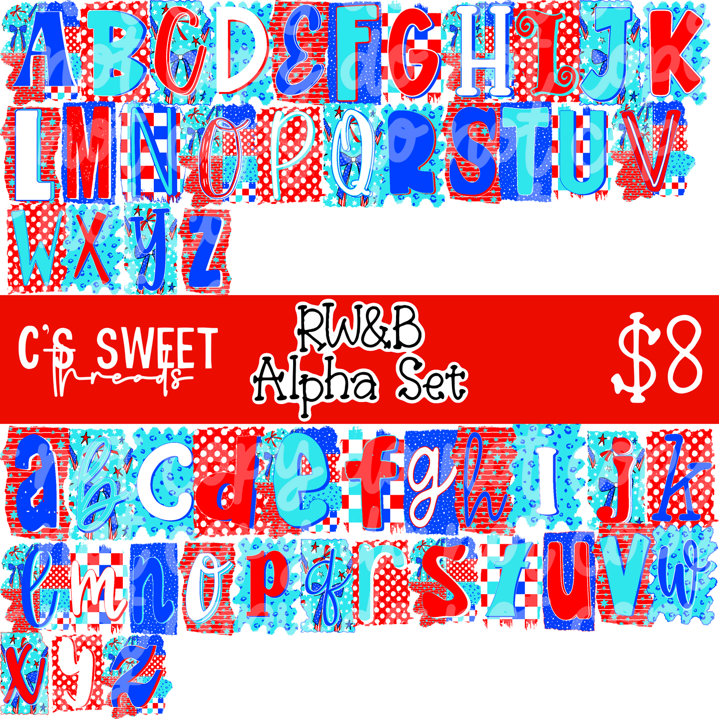 Red White & Blue Alpha Set