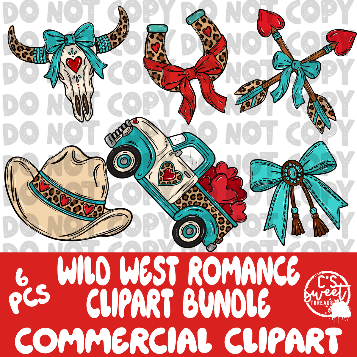 Wild West Romance Clipart Bundle