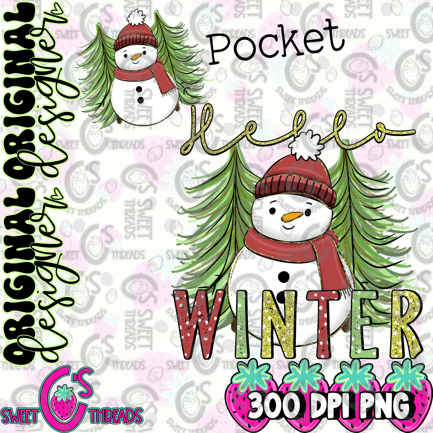 Hello Winter With Pocket