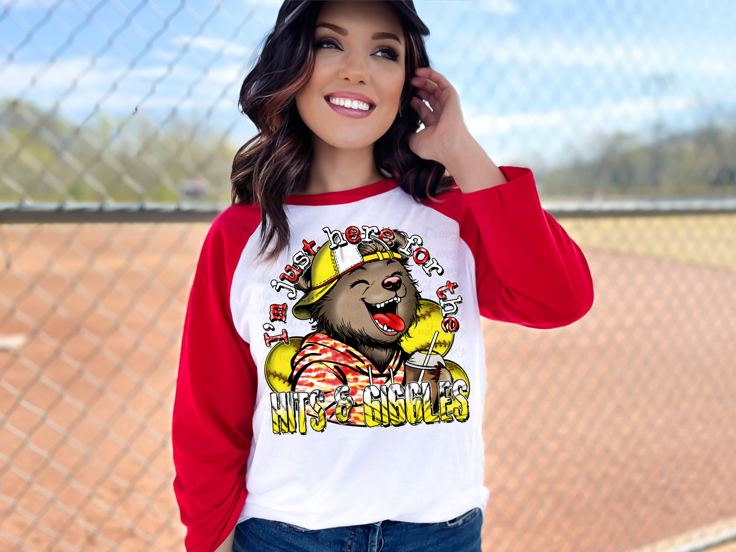 I’m Just Here For The Hits And Giggles Softball