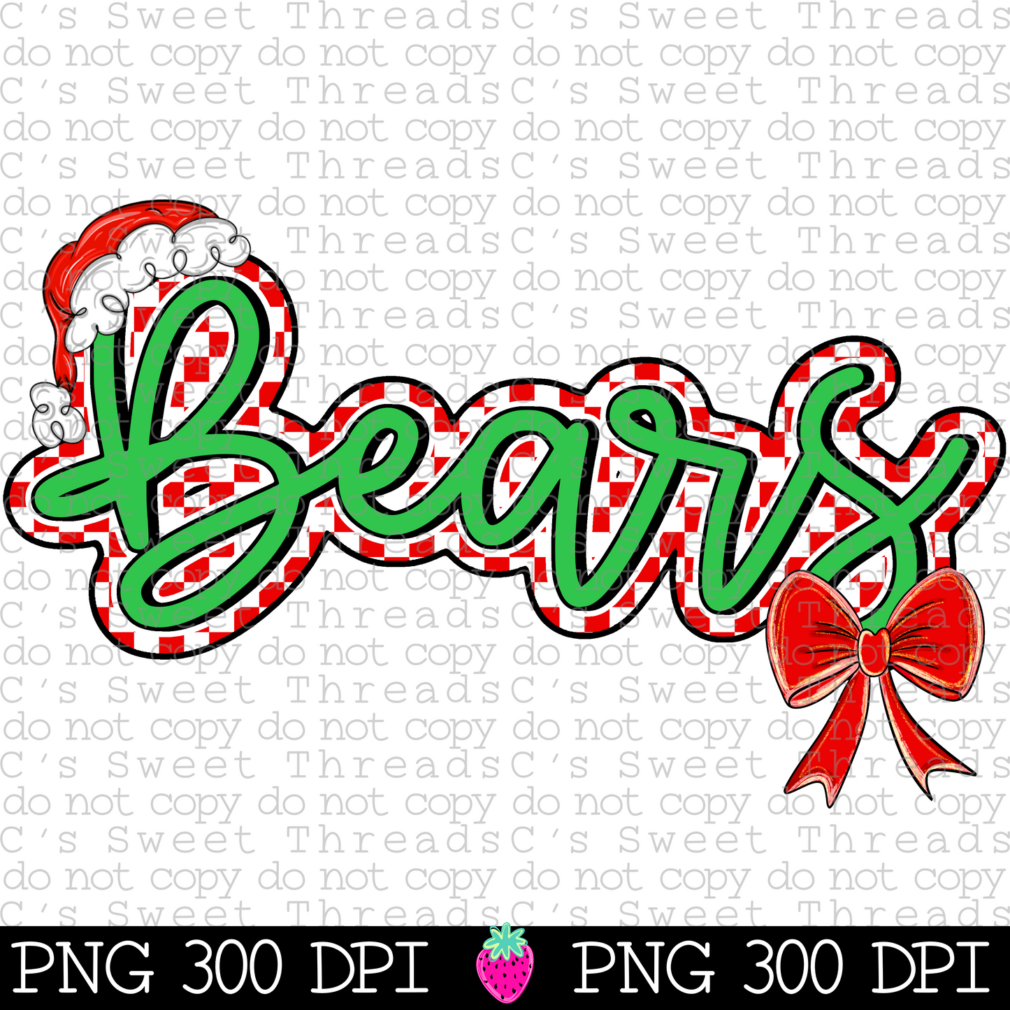 Bears Christmas Checker