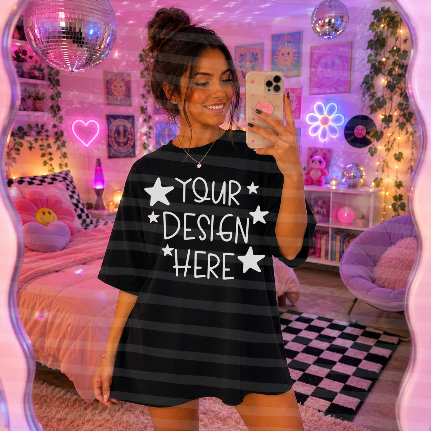 Heavenly Devoted Black Tshirt Everyday Mockup