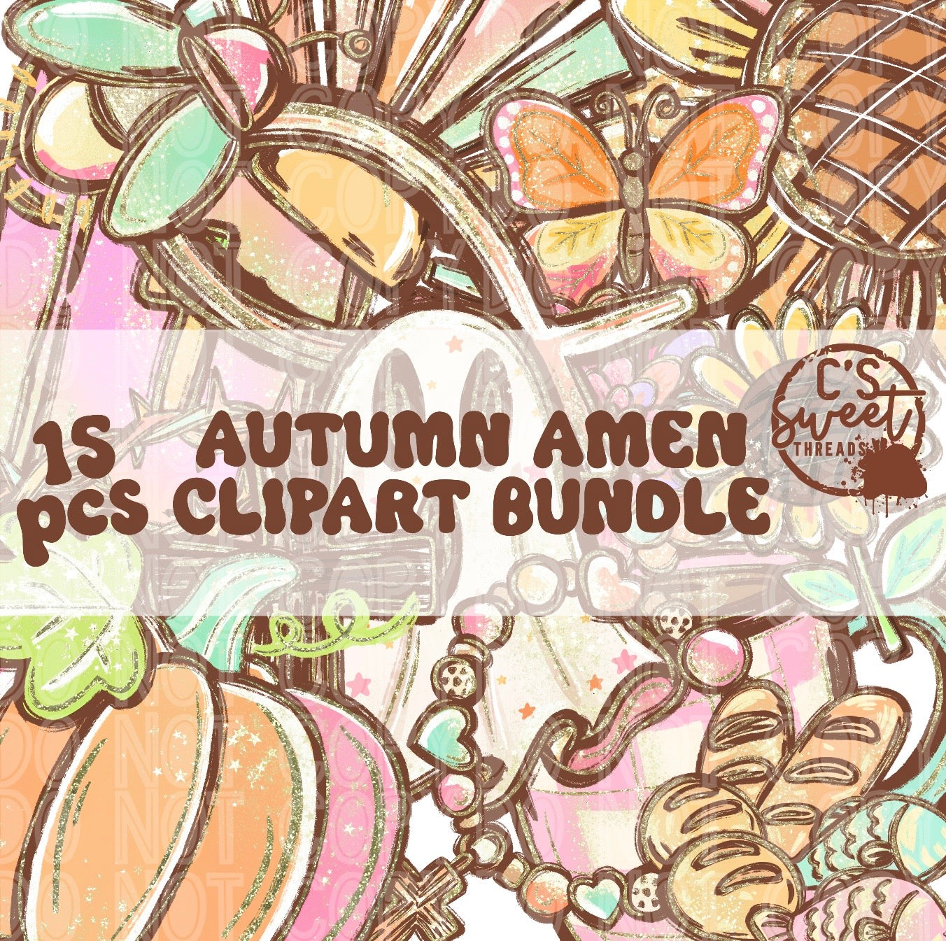 Autumn Amen Clipart Bundle