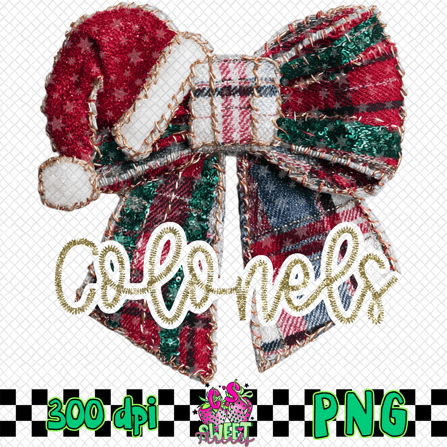 Colonels Faux Embroidered Christmas Bow
