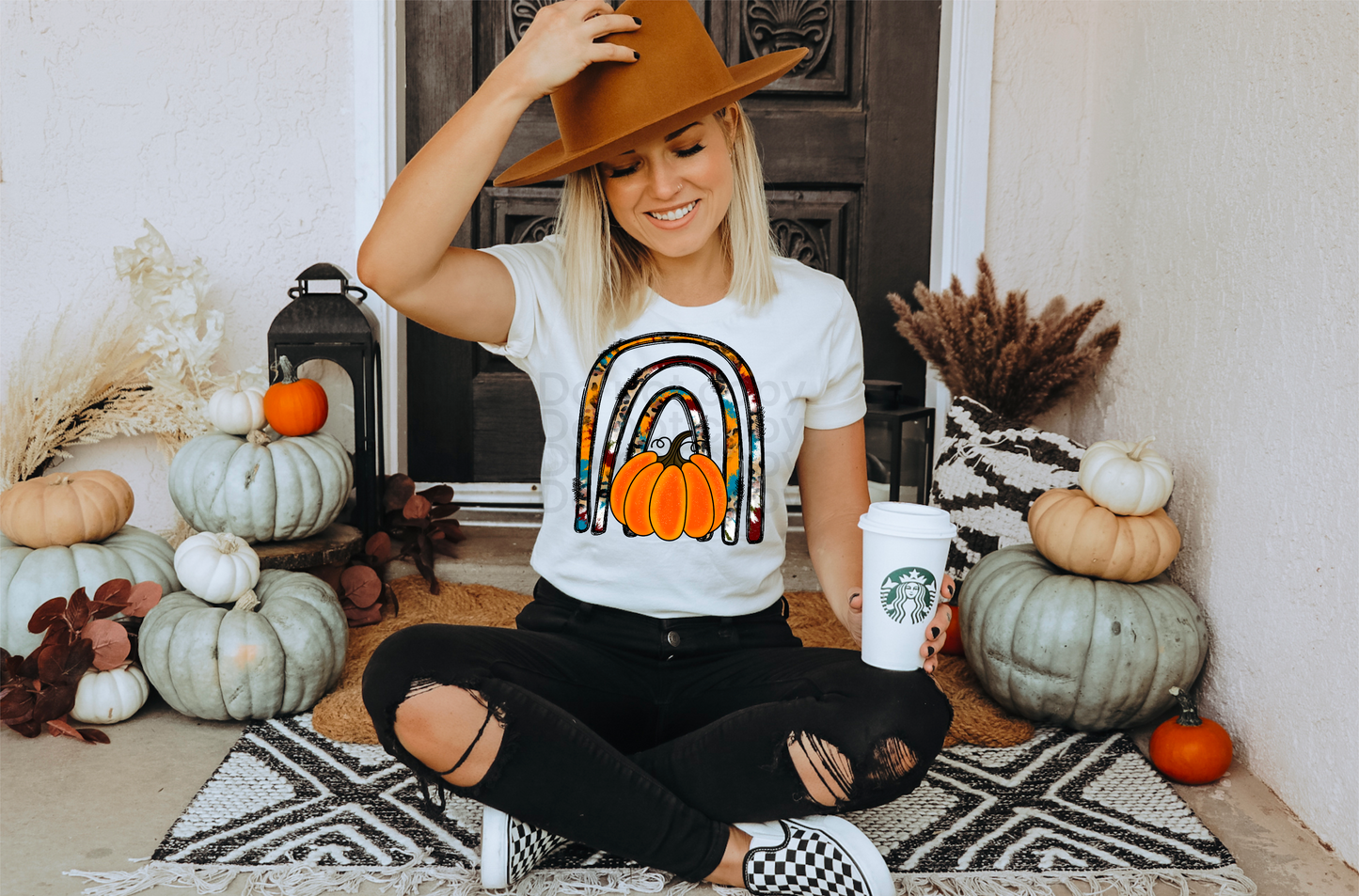 Tie dye rainbow & pumpkin