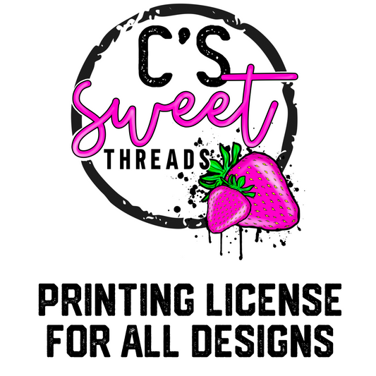 Printing license for all designs