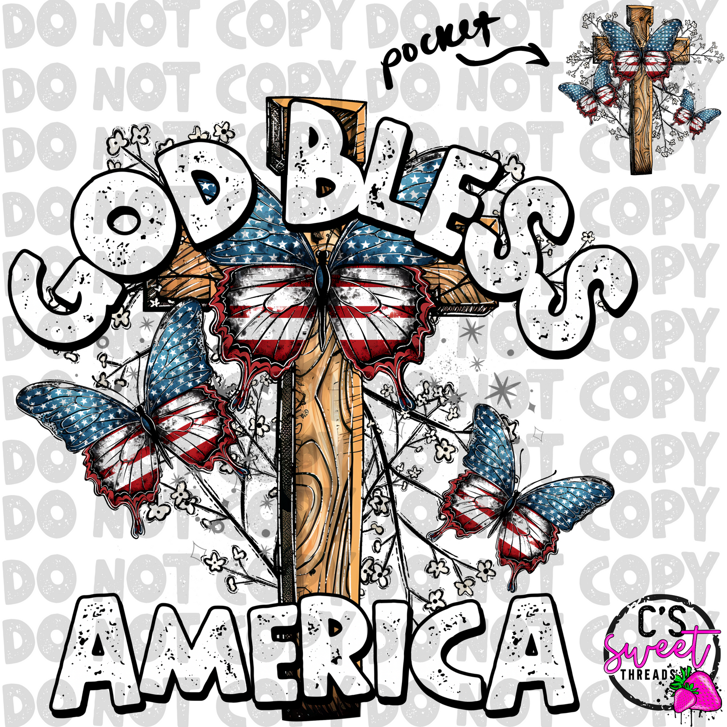 God bless America with pocket