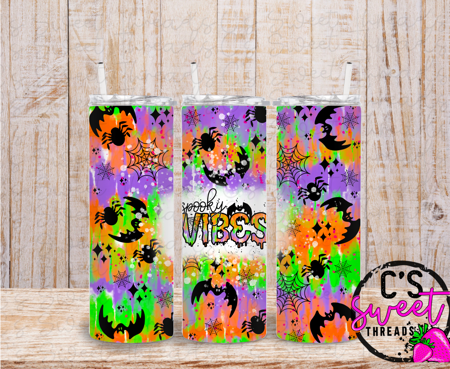 Spooky vibes tumbler design