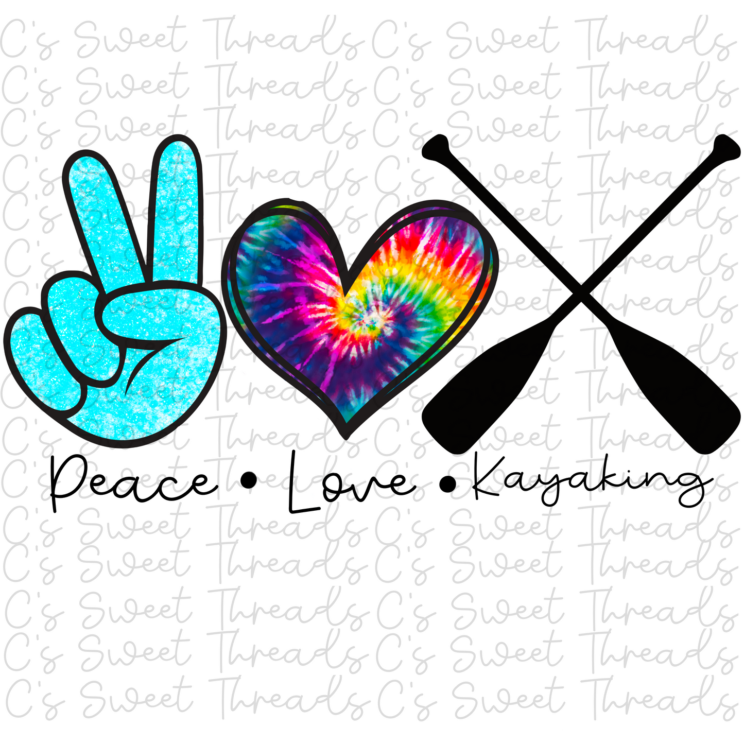 Peace love kayaking,digital download