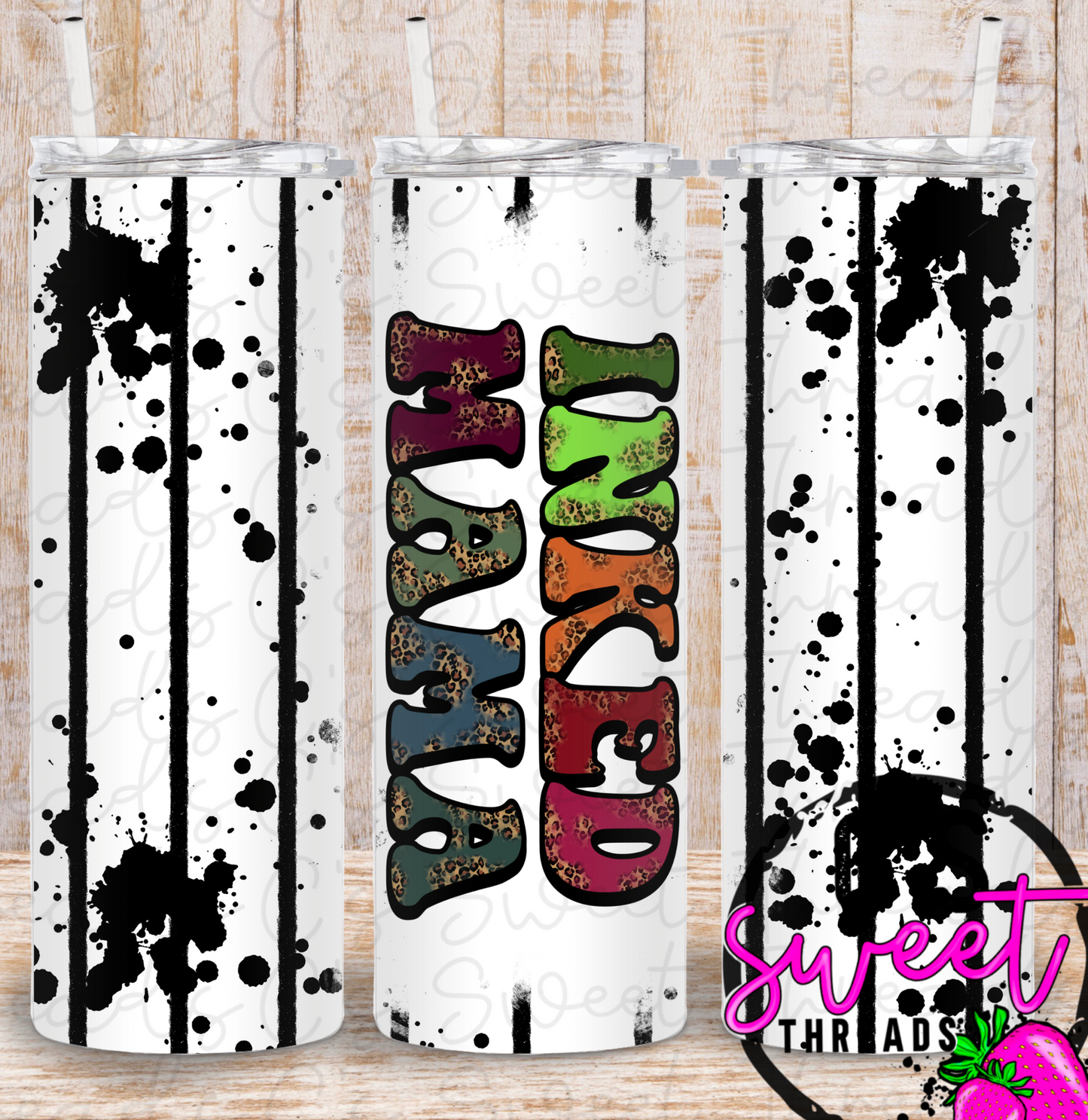 Inked mama tumbler design