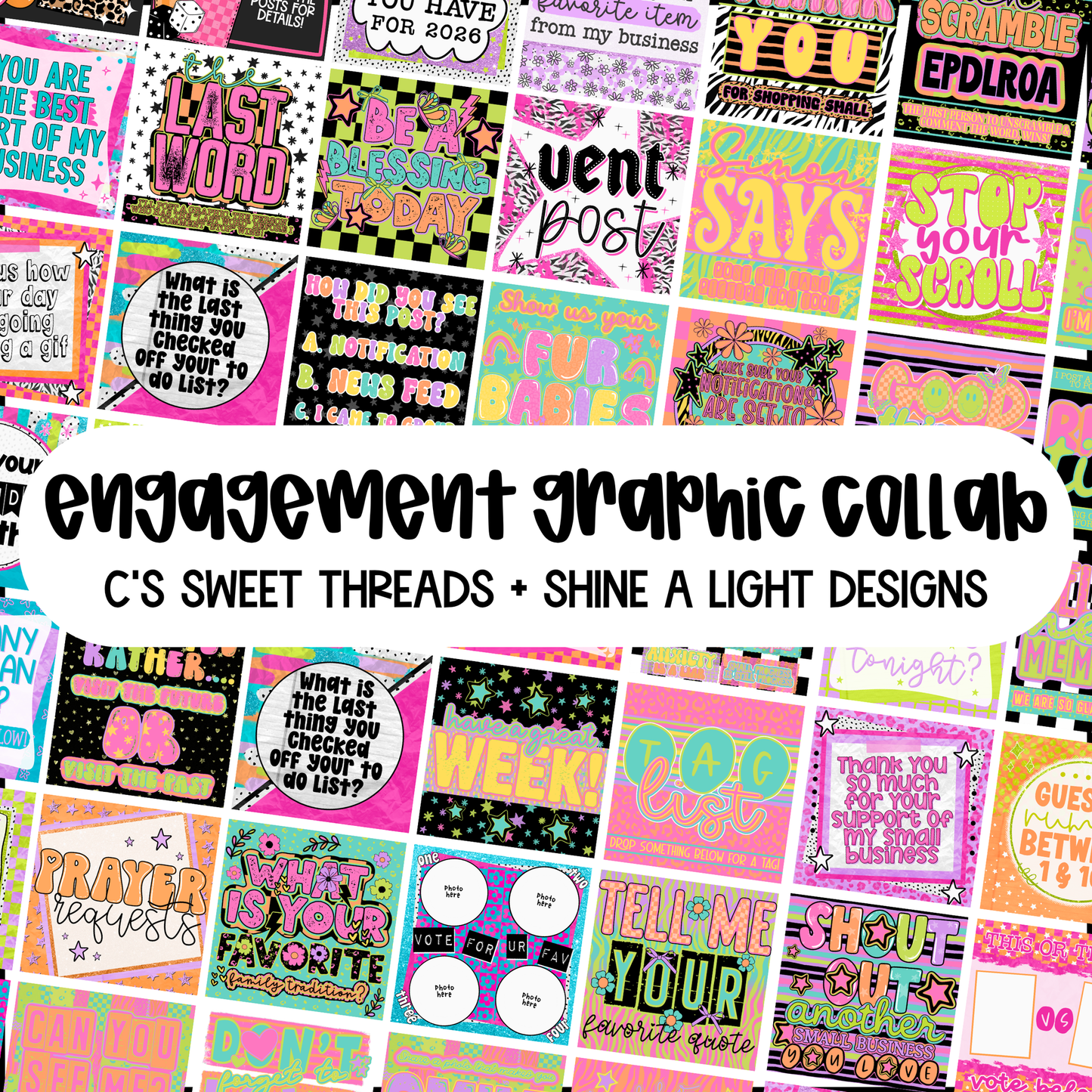 Engagement Graphic Collab With Shine A Light Designs