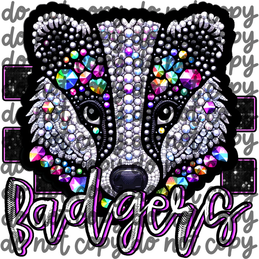 Badgers Faux Embroidery