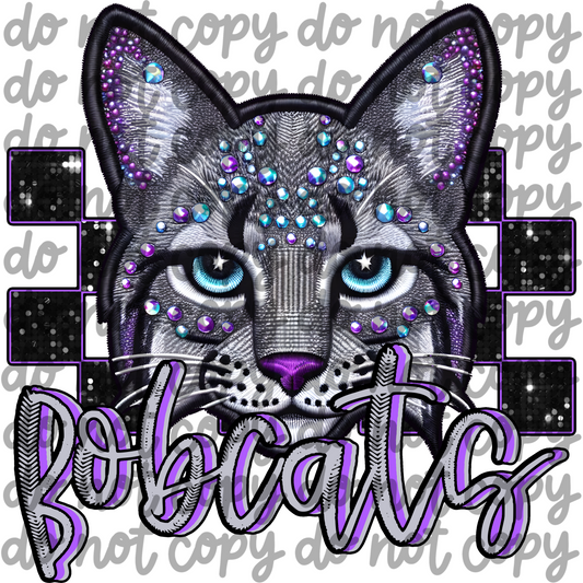 Bobcats Faux Embroidery