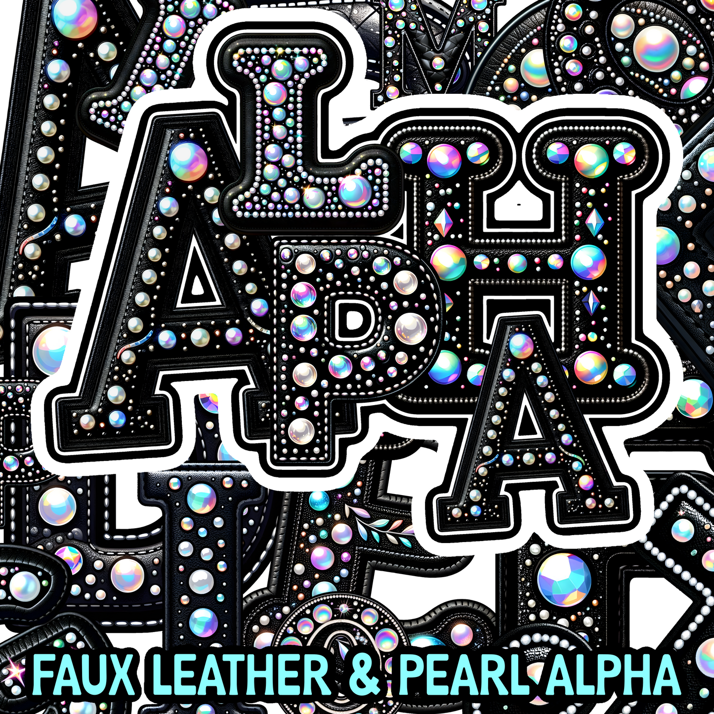 Faux Leather & Pearl Alpha