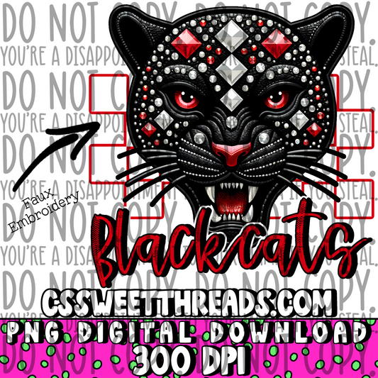 Blackcats Faux Embroidery