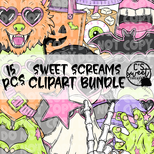 CST Sweet Screams Clipart Bundle