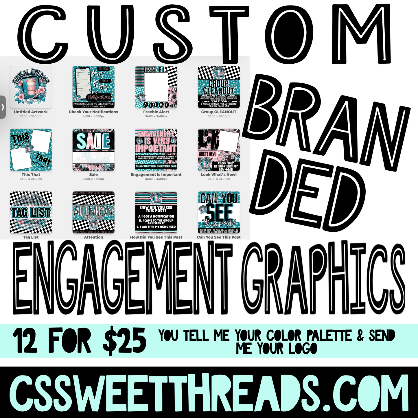 Custom Branded Engagement Graphic Bundle