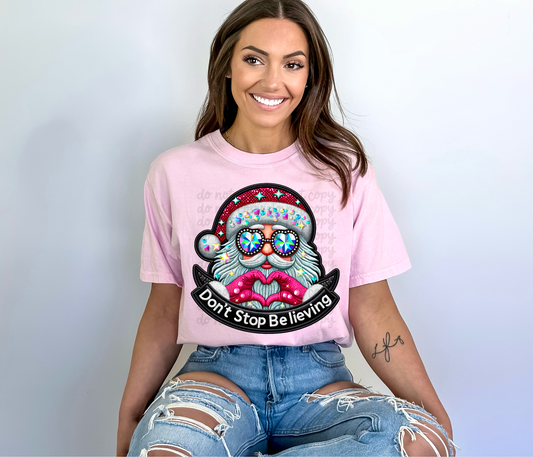 Don’t Stop Believin’ Faux Embroidery
