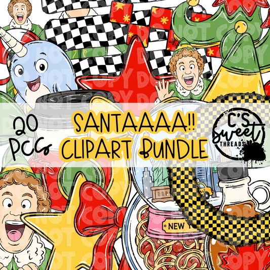 Santaaaa!! Clipart Bundle
