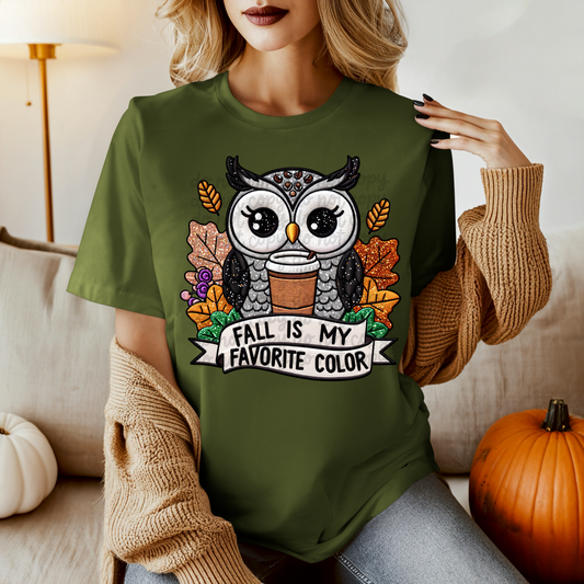 Fall Is My Favorite Color Faux Embroidery
