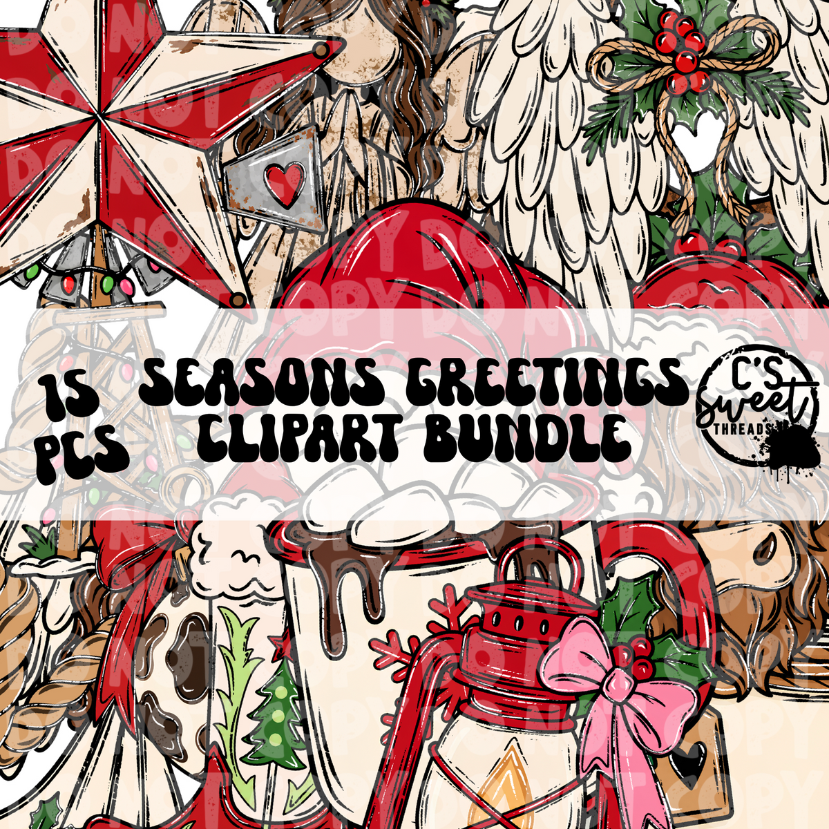 Seasons Greetings Clipart Bundle