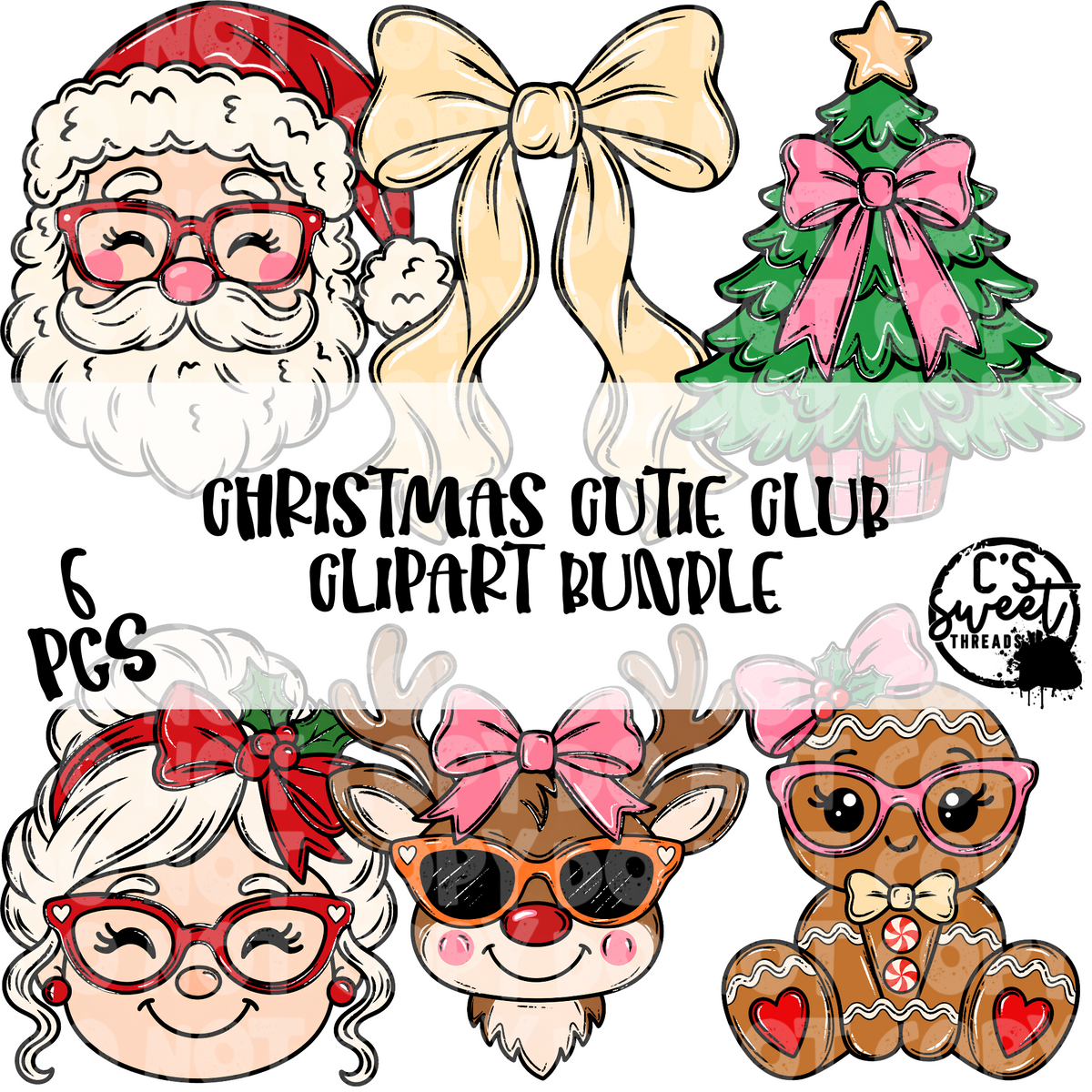 Christmas Cutie Club Clipart Bundle