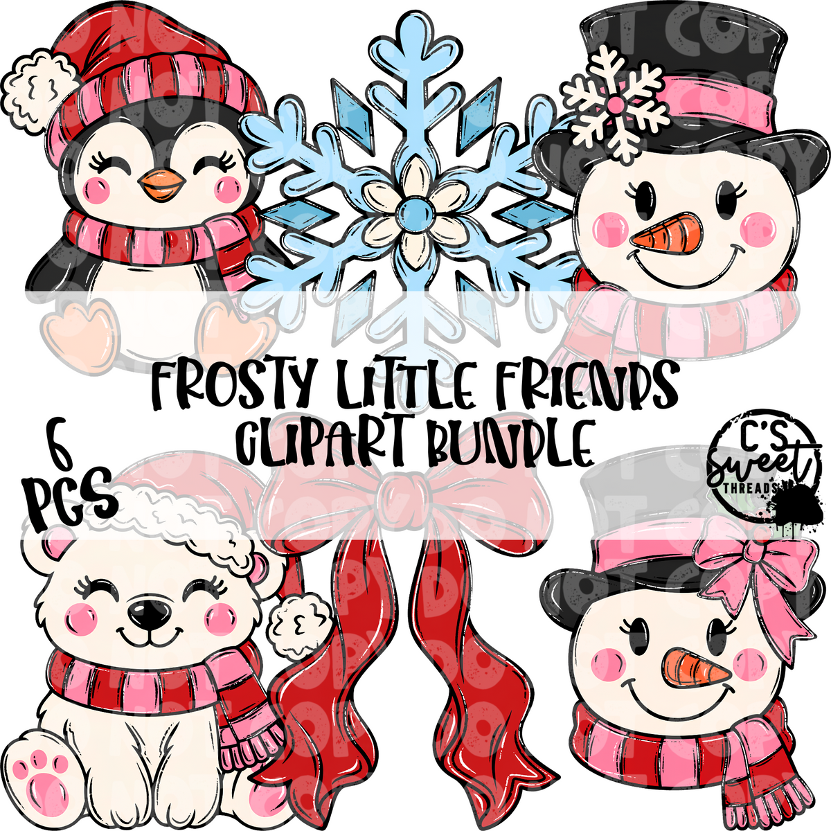 Frosty Little Friends Clipart Bundle