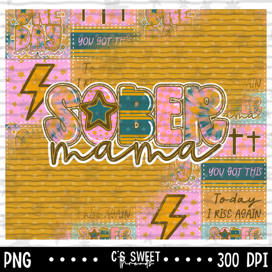 Sober Mama Tumbler Design