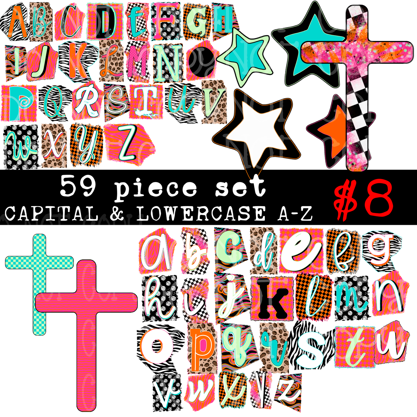 CST Grunge Alpha Set + Clipart Pcs.
