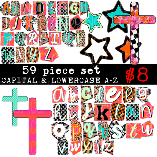 CST Grunge Alpha Set + Clipart Pcs.