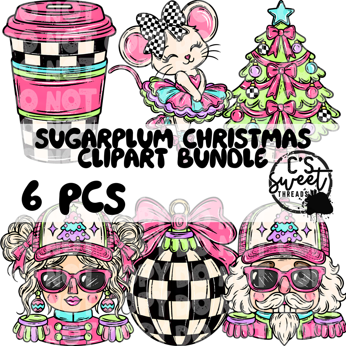 Sugarplum Christmas Clipart Bundle