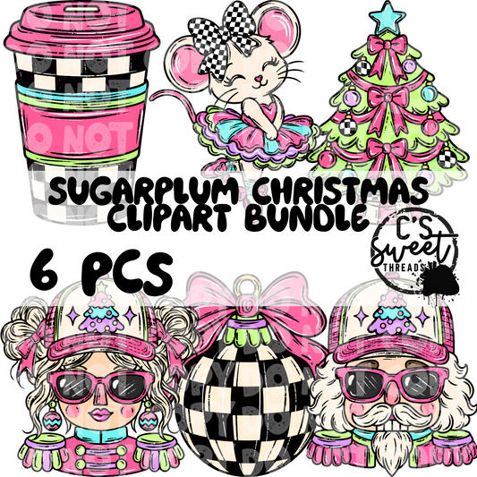 Sugarplum Christmas Clipart Bundle