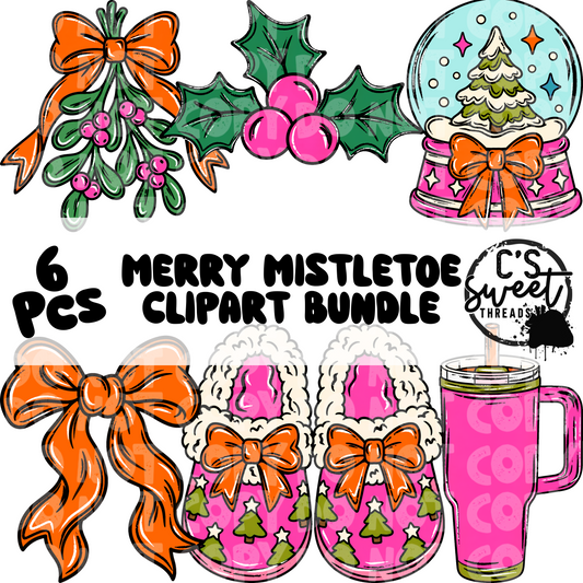 Merry Mistletoe Clipart Bundle