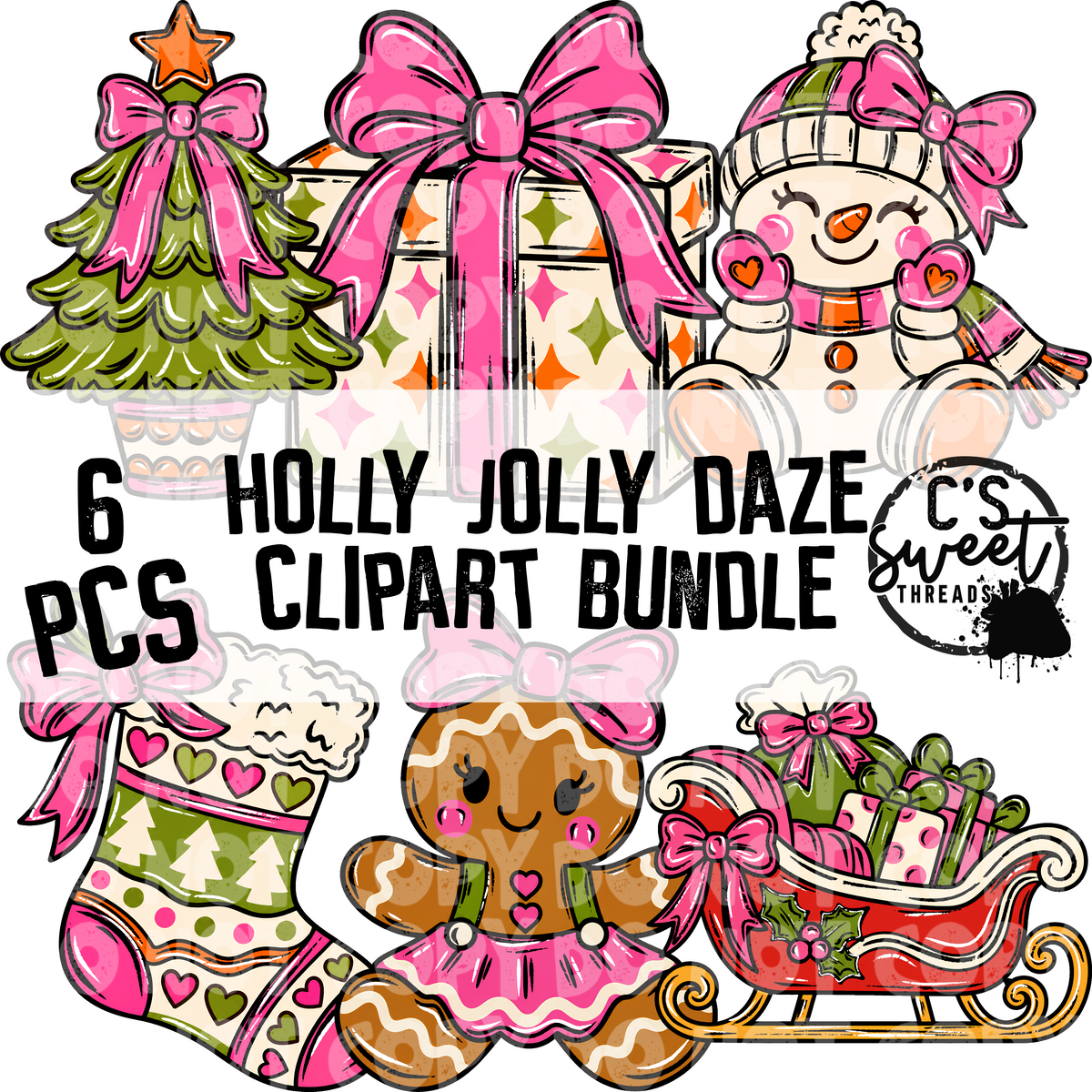 Holly Jolly Daze Clipart Bundle
