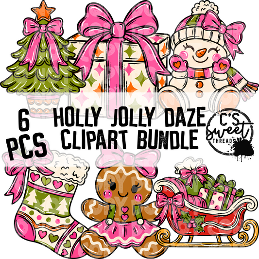 Holly Jolly Daze Clipart Bundle