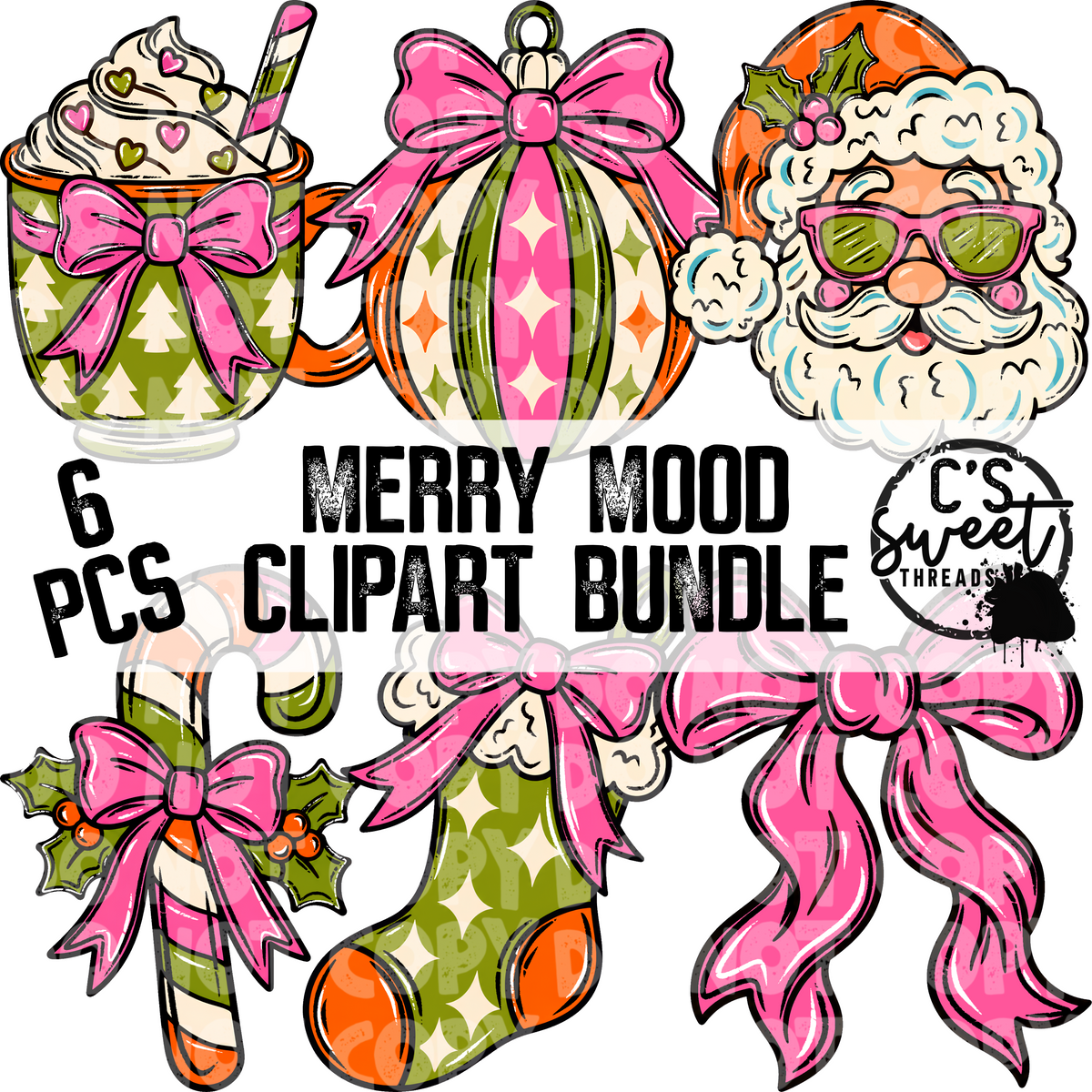 Merry Mood Clipart Bundle