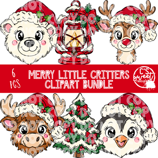 Merry Little Critters Clipart Bundle