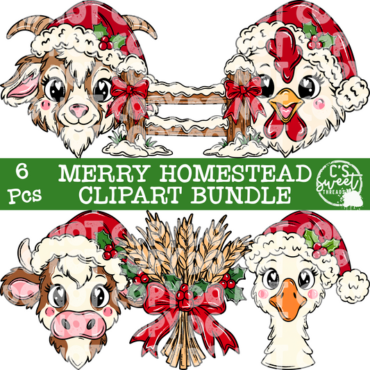Merry Homestead Clipart Bundle