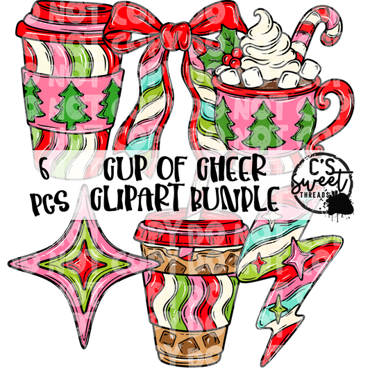 Cup Of Cheer Clipart Bundle