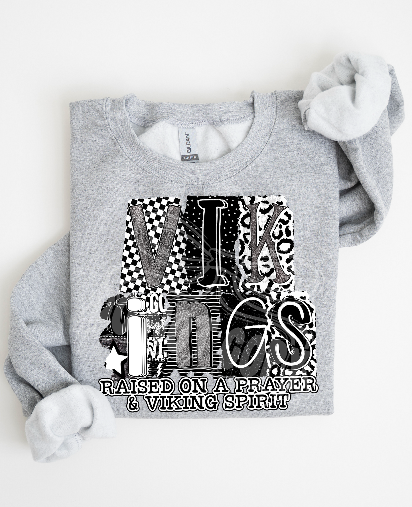 Black& White “Raised On A Prayer” Custom Mascot